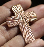 Religious Cross Radiating Sun Blanks Cutout for Enameling Stamping Texturing - 4 pieces