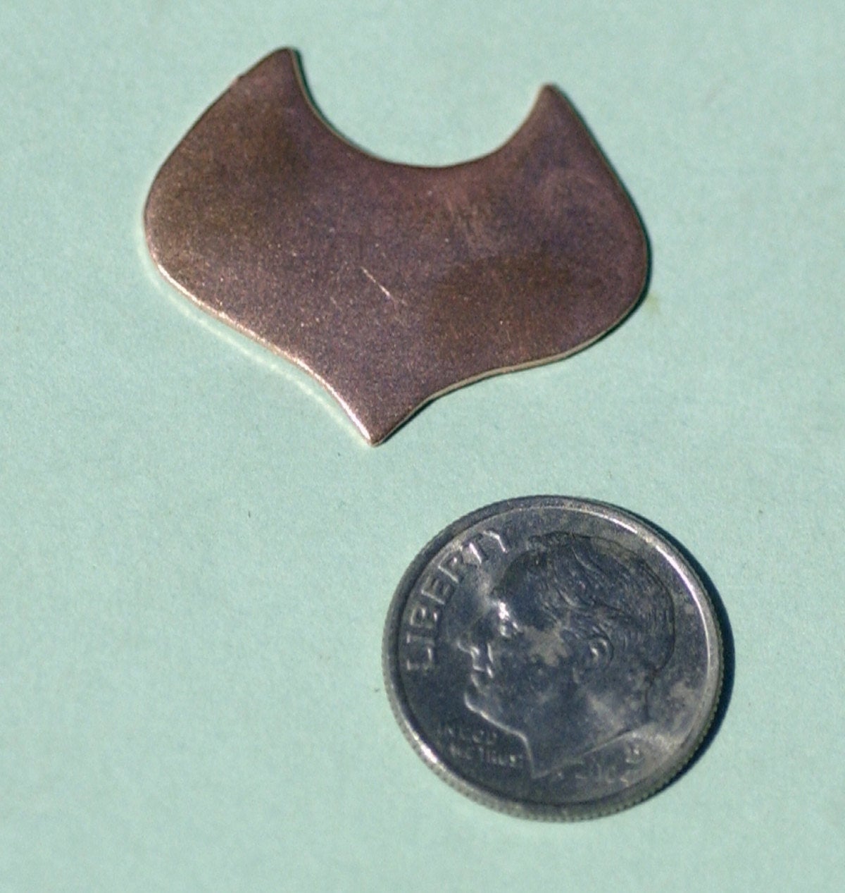 Fox face Blanks for Earrings - Arabic Curvy Geometric Shaped - copper, brass, bronze, nickel silver