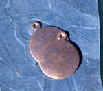 Bomb Charm 17mm x 21mm or Possible Toggle Clasp with Hole Blank Cutout for Enameling Stamping Texturing