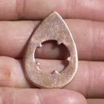 Teardrop with Flower 32 x 21mm Cutout for Blanks Cutout for Enameling Stamping Texturing Variety Metals