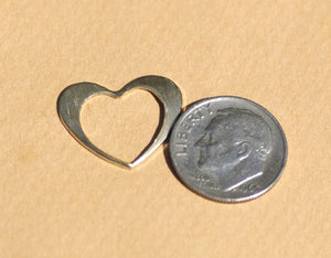 Nickel Silver Classic Heart in Heart Blanks Cutout for Enameling Stamping Texturing Jewelry Making