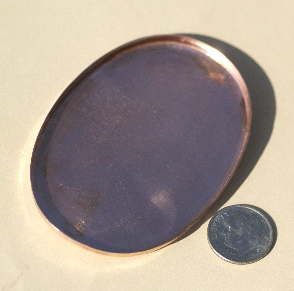 Oval Bezel Cups - 50mm x 70mm Blanks Outside Dimension, 4mm tall for Enameling