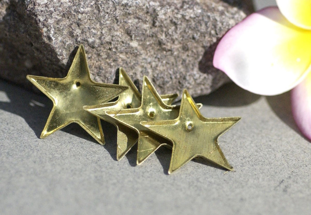 Bronze  Bezel Cups - Bright Star Blank 30g 23mm OD, 1.5mm tall for Resin, Epoxy Soldering Blanks Variety of Metals