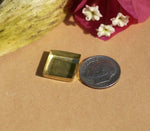 Bezel Cups - 30g - 13.5mm Square Blanks Cutout for Enameling Variety of Metals - 4 pieces