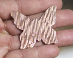 Copper Butterfly Woodgrain 35mm x 40mm Texture Enameling Stamping Texturing Variety Metals