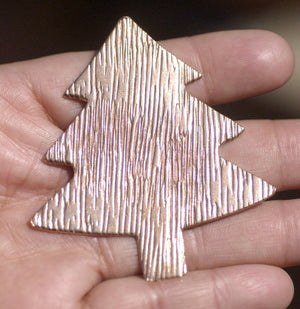 Large Christmas Tree Blank with Texture 62mm x 57mm Enameling Blanks - Metalworking Supply