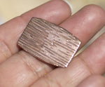 Woodgrain Pattern Barrel Rounded Rectangle Blanks Flat 26mm x 19mm for Enameling Stamping Texturing Blank - 4 pieces