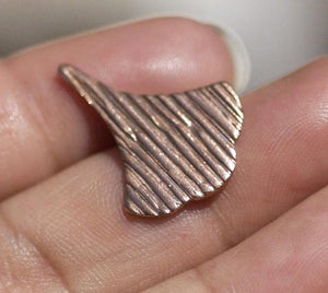 Arabic Fan  22mm x 17mm Shape in Textured Patterns  - Variety of Metals