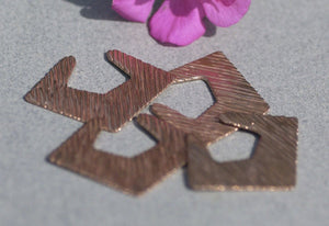 Woodgrain Hoops Diamond for Earrings or Pendant Pattern 24g for Stamping Texturing Blanks Variety of Metals