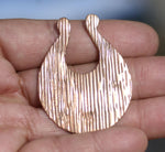 Harp Arabic Woodgrain Textured 44mm x 34mm for Enameling Metalworking Soldering Stamping Blank Variety of Metals