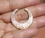 Hoops Circle Woodgrain Pattern 28mm x 26mm 24g for Earrings or Pendant for Enameling Stamping Texturing Variety of Metals