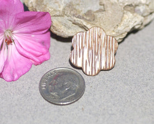 Flower 19.5mm Woodgrain Pattern  Blank Cutout for Enameling Stamping Texturing Blanks Variety of Metals