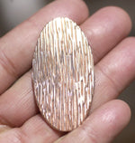 Woodgrain Pattern Oval 44mm x 23.5mm for Blanks Metalworking  Stamping Texturing Blank Variety of Metals - 4 pieces