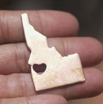 Idaho State With Heart Chubby Cutout for Enameling Metalworking Stamping Texturing Blank Variety of Metals