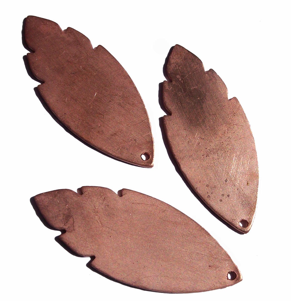 Antique Hammered Leaf 47mm x 20mm Blank Cutout for Enameling Stamping Texturing Blanks Variety of Metals