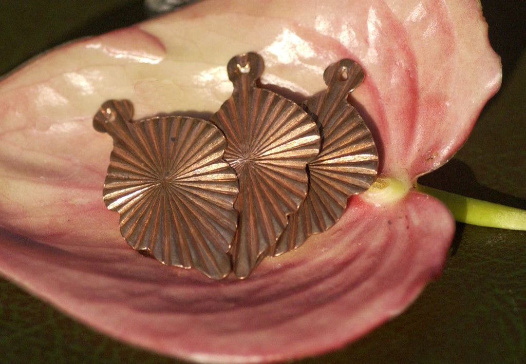 Ruffled Pattern Leaf with Hole 38mm x 20mm Blank Cutout for Metalwork Stamping Texturing Blanks Variety of Metals