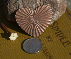 Heart Ruffled Pattern Classic Shape 33mm x 30mm 20g Blanks Cutout for Enameling Stamping Texturing Variety of Metals