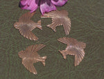 Ruffled Pattern Bird Flying Sparrow for Blanks Enameling Stamping Texturing Variety of Metals - 5 pieces