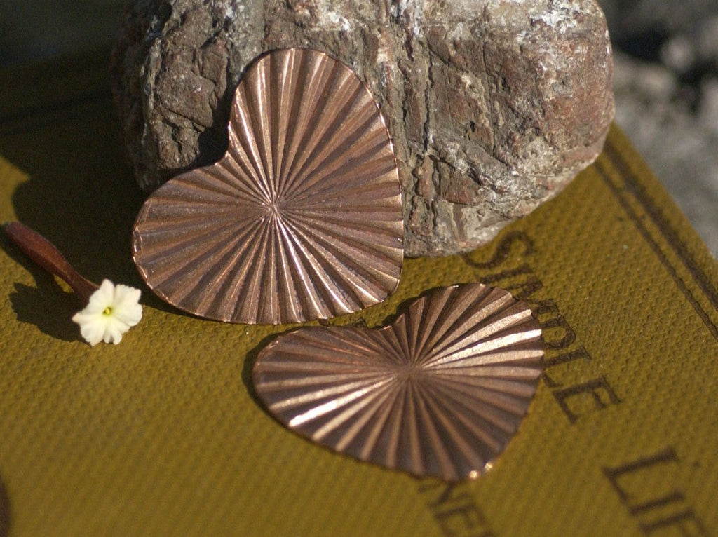 Heart Ruffled Pattern Classic Shape 33mm x 30mm 20g Blanks Cutout for Enameling Stamping Texturing Variety of Metals