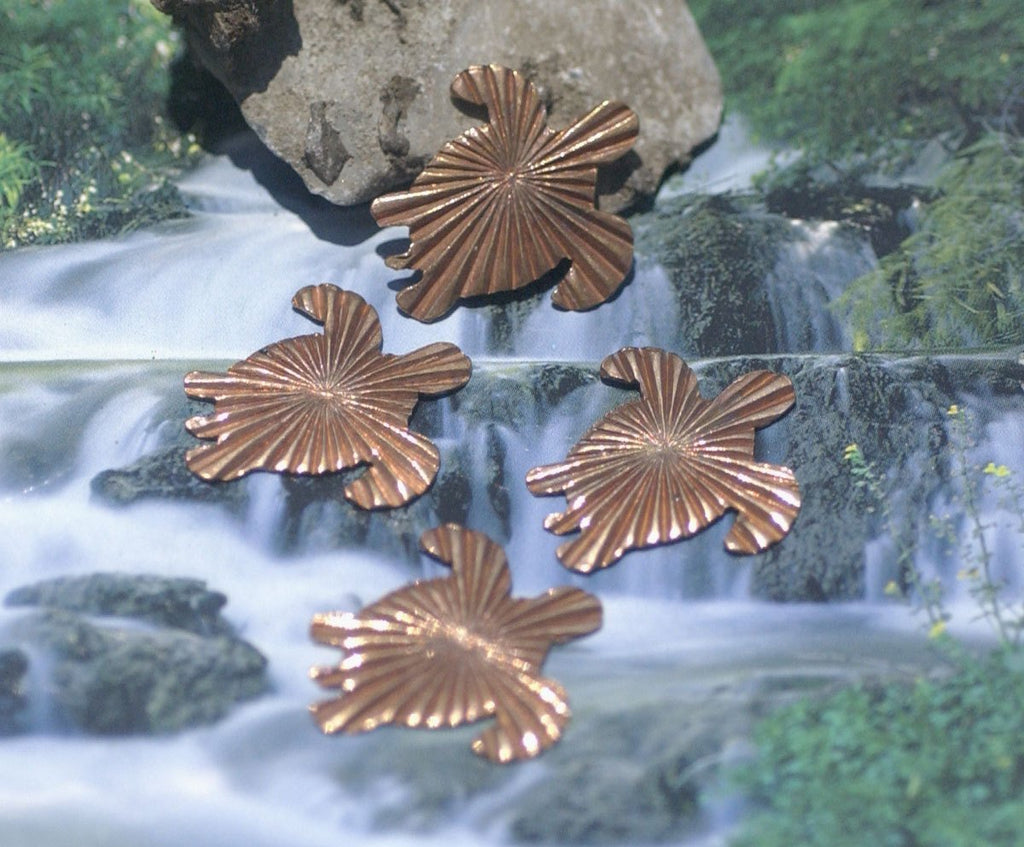 Ruffled Pattern Turtle 20mm x 23mm for Blanks Enameling Stamping Texturing Variety of Metals