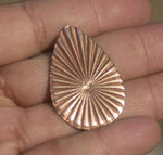 Teardrop 32mm x 21mm in Textured Patterns Blank Cutout for Stamping Texturing, - 4 pieces