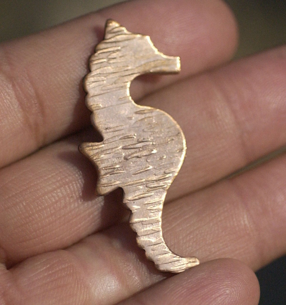Seahorse Woodgrain Textured 20g Blanks Enameling Stamping Texturing 100% Copper Blank Variety of Metals