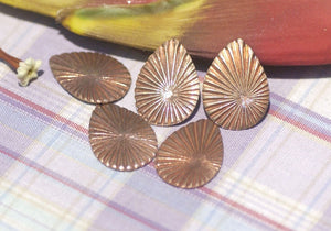 Ruffled Pattern Teardrop Blank Small 20mm x 14mm 24g Shape for Enameling Stamping Texturing Soldering Variety of Metals