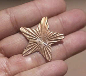 Stars  Ruffled Pattern 30mm for Enameling Stamping Texturing Soldering Blanks Variety of Metals