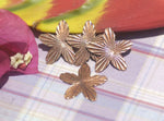 Small 5 Petal Flower Ruffled Pattern 20mm 20g for Blanks Enameling Stamping Texturing Variety of Metals - 6 pieces