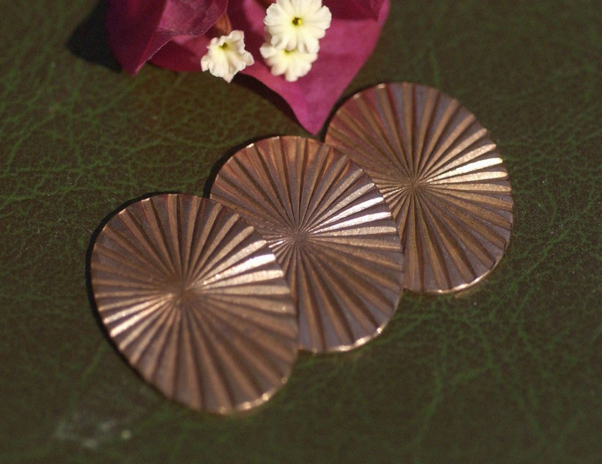 Oval Ruffled Pattern  34mm x 22mm  Blanks Shape for Enameling Stamping Texturing Variety of Metals