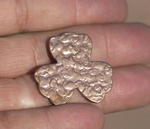 Antique Hammered Clover Flower 25mm Cutout for Blanks Enameling Stamping Texturing Variety of Metals
