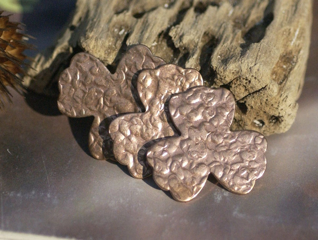 Antique Hammered Clover Flower 25mm Cutout for Blanks Enameling Stamping Texturing Variety of Metals