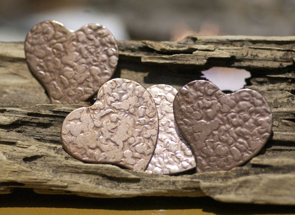 Heart Antique Hammered Sun 30mm x 32mm Blanks for Enameling Metalworking Stamping Texturing Blanks Variety of Metals