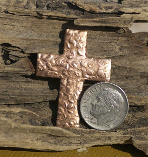 Religious Cross Antique Hammered Blanks Cutout for Enameling Stamping Texturing Variety of Metals