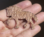Antique Hammered Clydesdale Horse Blanks Enameling Stamping Texturing Variety of Metals