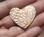 Heart Antique Hammered Shape 33mm x 30mm 20g Blanks Cutout for Enameling Stamping Texturing Variety of Metals