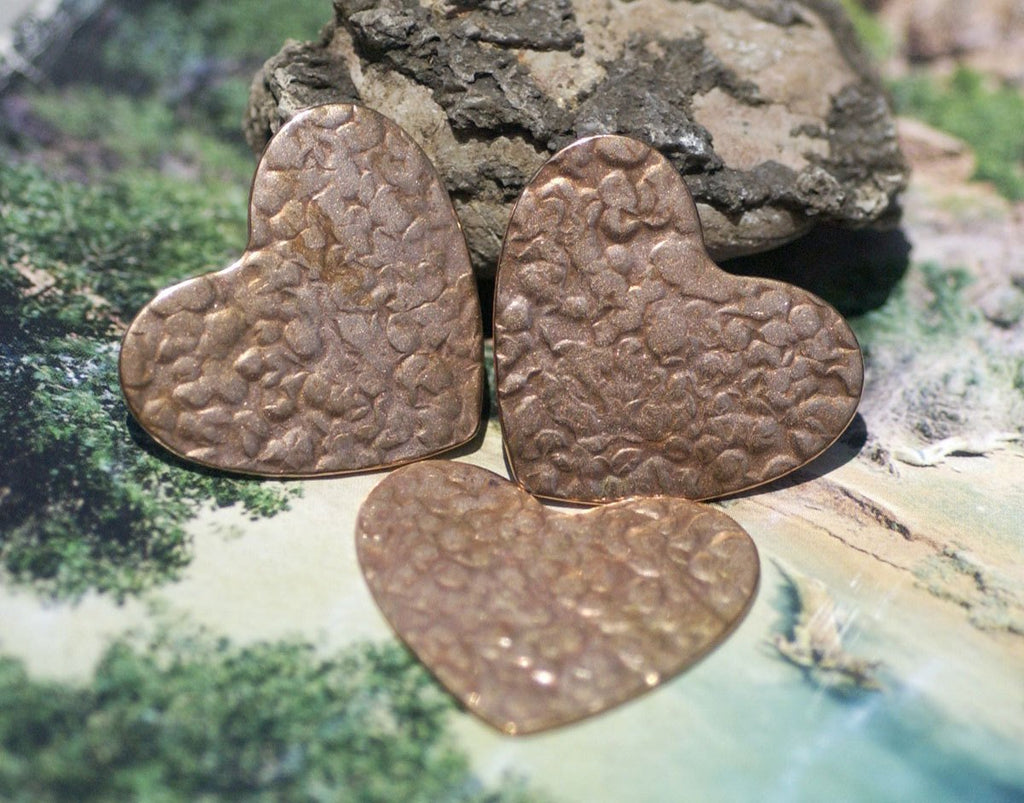 Heart Antique Hammered Shape 33mm x 30mm 20g Blanks Cutout for Enameling Stamping Texturing Variety of Metals