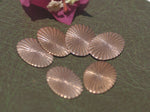 Ruffled Pattern Oval 18mm x 13mm  for Enameling Stamping Texturing Soldering Blanks Variety of Metals - 10 pieces