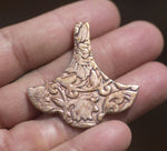 Arabic Fan Shape in Lotus Flowers Cutout Blank for Enameling Stamping Texturing Metalworking Blanks Variety of Metals