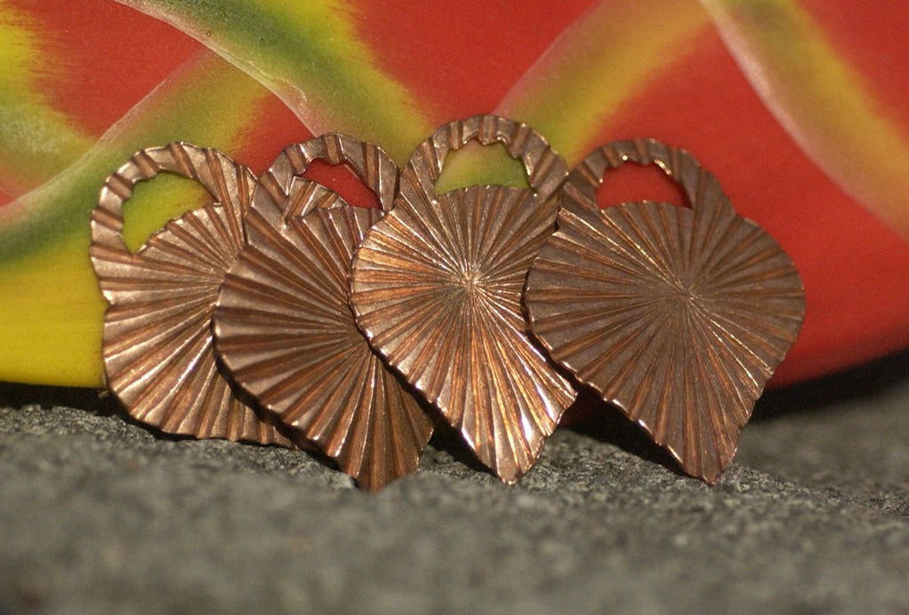 Perfect Heart Padlock Ruffled Pattern 28mm x 22mm Metal Blanks Shape Form for Metalworking Soldering Blank Variety of Metals