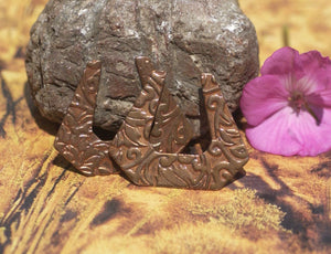 Hoops Diamond Faceted in Lotus Flowers 35mm x 28mm 24g for Earrings or Pendant for Enameling Texturing Metalworking Blanks Variety of Metals