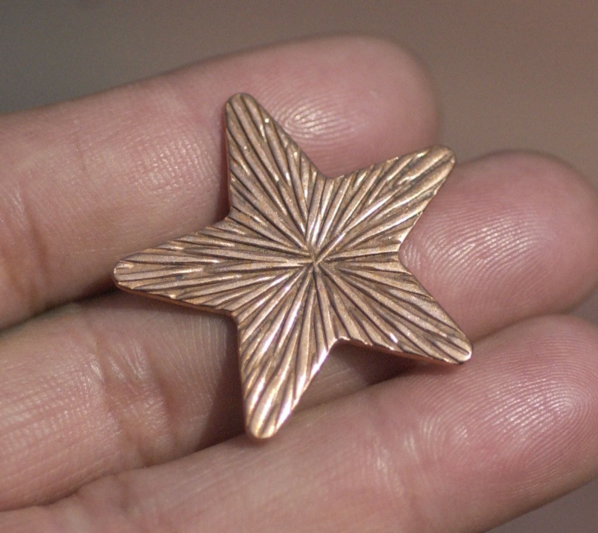 Stars Radiating Sun 30mm for Enameling Stamping Texturing Soldering Blanks Variety of Metals - 5 pieces