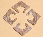 Hoops Diamond Woodgrain-Horizontal for Earrings or Pendant Pattern for Stamping Texturing Blanks Variety of Metals