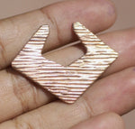 Hoops Diamond Woodgrain-Horizontal for Earrings or Pendant Pattern for Stamping Texturing Blanks Variety of Metals