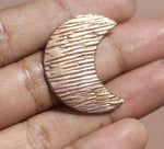 Moon Cheshire Woodgrain-Horizontal Pattern 29.5mm x 23mm for Blanks Enameling Stamping Texturing Soldering Variety of Metals - 4 pieces