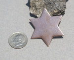 Star of Israel 38mm Blank Cutout for Stamping Texturing Soldering Blanks Variety of Metals
