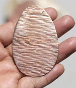 Oval Egg Shape Woodgrain-Horizontal 64mm x 41mm Pattern Blanks Shape for Enameling Stamping Texturing Variety of Metals - 2 pieces