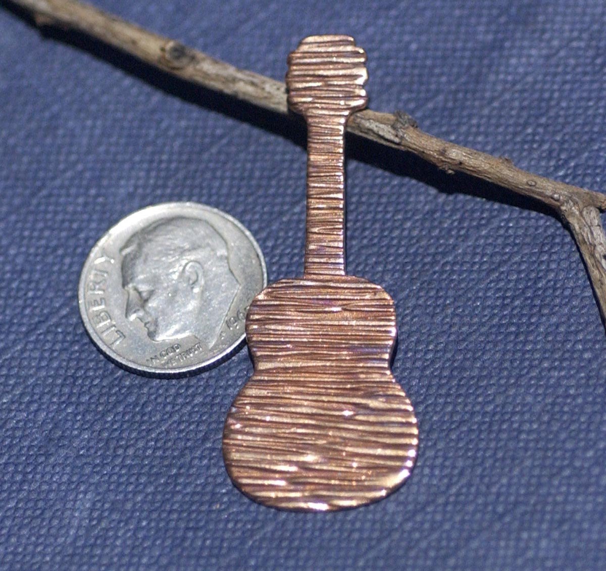 Guitar Woodgrain Pattern Blanks Enameling Stamping Texturing Jewelry Making Blank