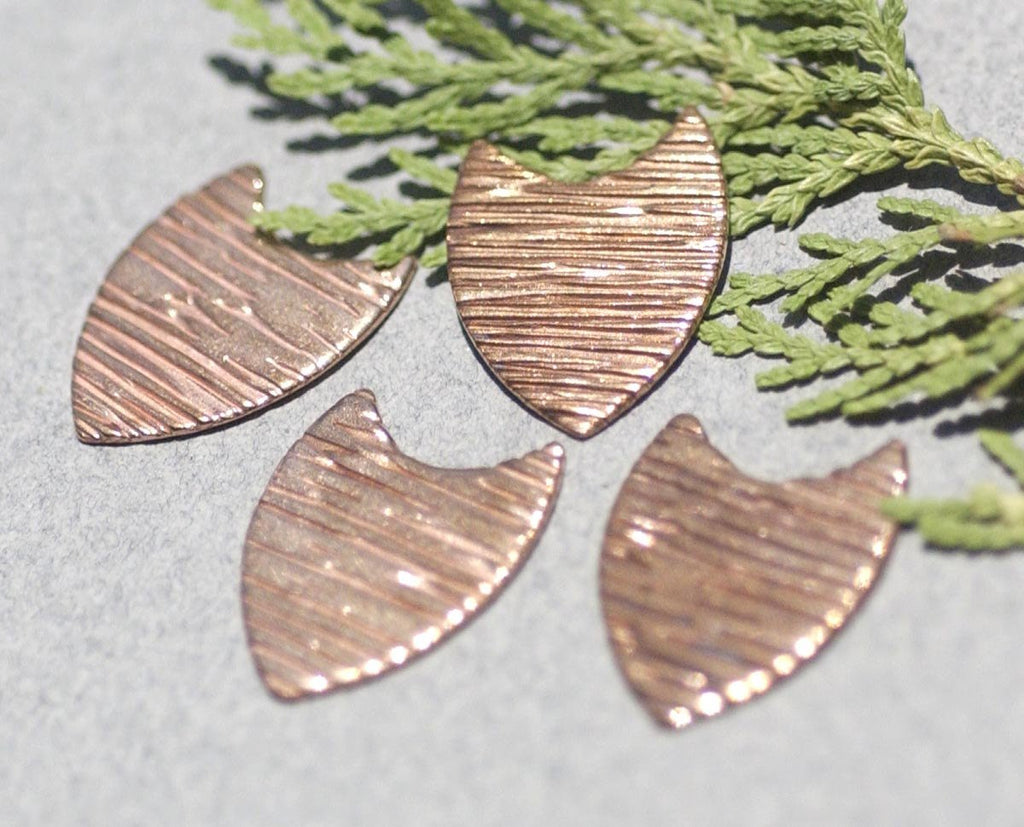 Rounded Shield 20mm x 16mm Cutout Woodgrain Pattern for Blanks  Enameling Stamping Texturing Variety of Metals