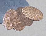 Oval 35mm x 22mm Woodgrain Pattern Blanks Shape for Enameling Stamping Texturing Variety of Metals